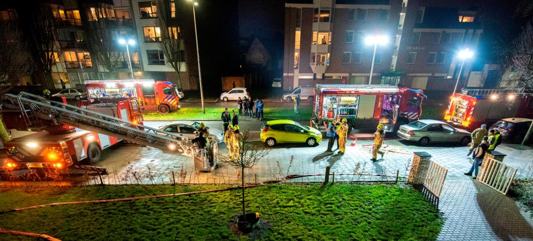 Hulpverleners aan het werk tijdens reddingsactie