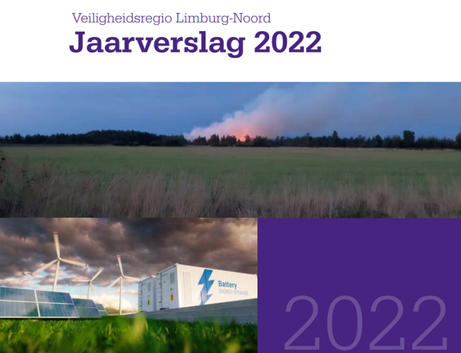 Digitale voorkant publieksjaarverslag 2022 Veiligheidsregio Limburg-Noord