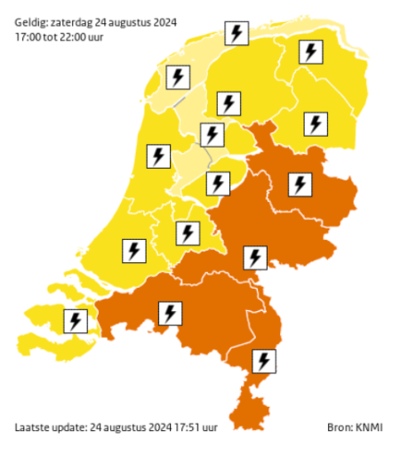 code oranje kaartje regio 24-08