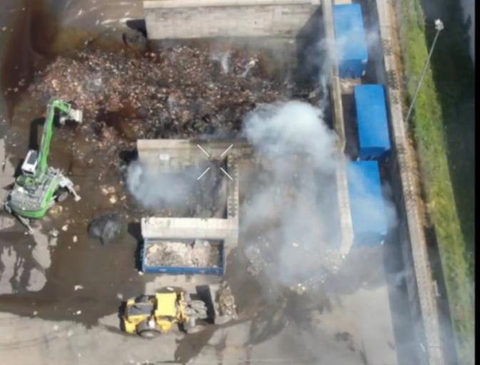 Foto brand afvalverwerker Venlo