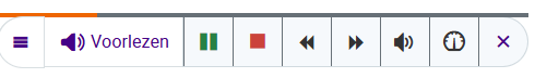 Voorleesmenu speler