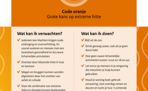 code oranje hitte schema