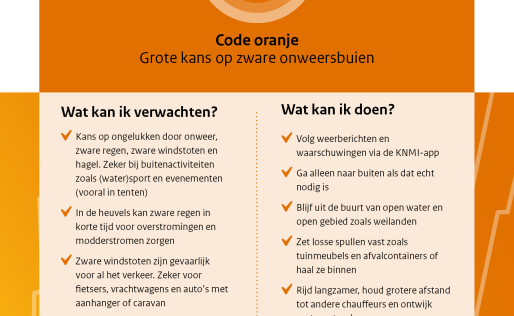code oranje onweer